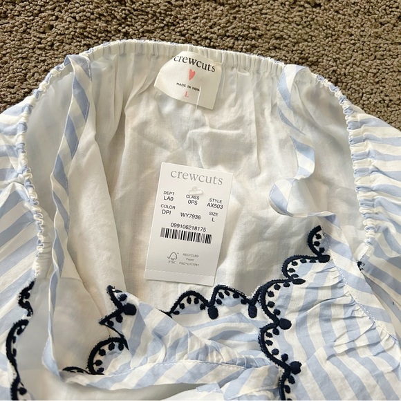 Crewcuts | large | girls ruffle trim apron top - Picture 5 of 8